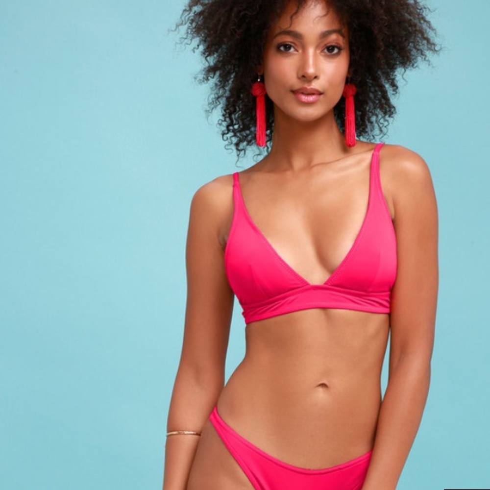 Victoria secret triangle bikini halter top